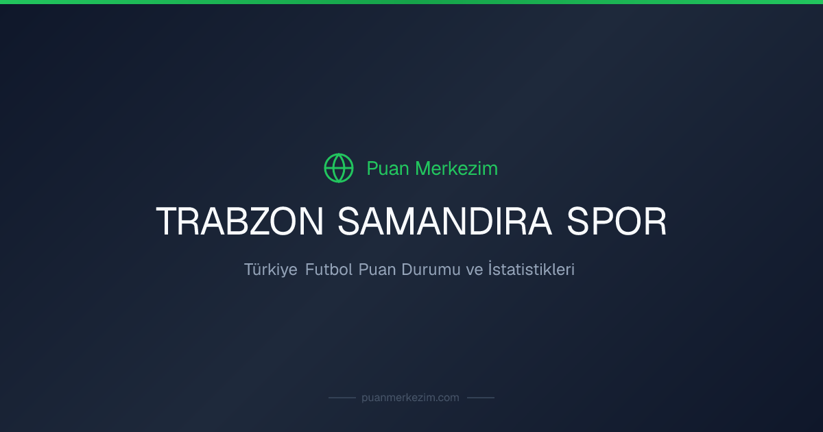 TRABZON SAMANDIRA SPOR | Puan Merkezim